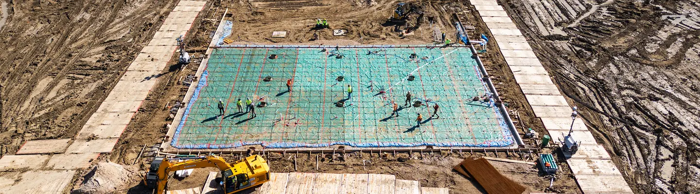Ground Protection matting at construction site