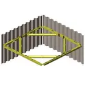 Photo du produit - Revêtement argent et jaune sur fond blanc