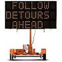 Construction site message sign product image on white background
