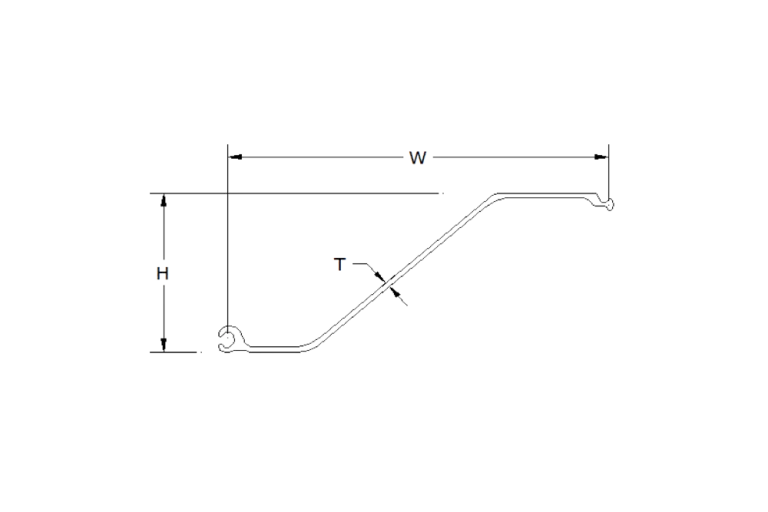 Dessin illustrant une palplanche PZC-18