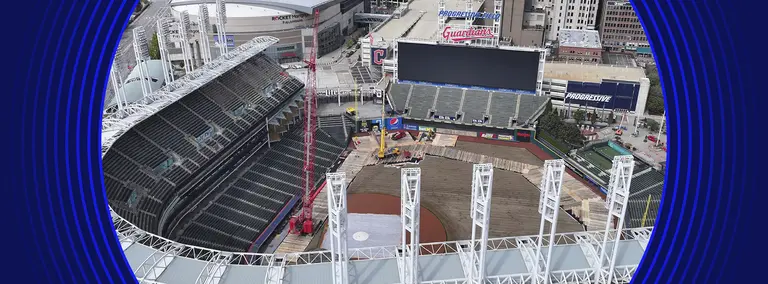 Guardians Stadium matting project