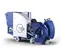 Grenailleuse autoportée Blastrac bleue et argentée de 25 cm