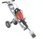 Marteau de démolition et chariot de décapeuse à carrelage MAKINEX rouge et argent, classe de poids 15,9 kg