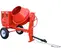 Bétonnière remorquable MULTIQUIP rouge, 0,25 m³, à essence ou électrique
