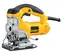 Scie sauteuse DEWALT jaune, grise et noire, électrique