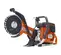 Ébouteuse à béton HUSQVARNA orange, noire et argent, 22,8 cm, essence
