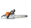 Scie à chaîne STIHL grise et orange, 46 cm, essence