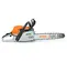 Scie à chaîne STIHL orange, grise et noire, 51 cm, essence