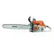 Scie à chaîne STIHL orange, grise et noire, 51 cm, essence