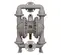 Pompe pneumatique à double membrane VERSAMATIC grise, 5,1 cm, acier inoxydable