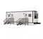 9 x 2,5 m Remorque de bureau, 2 bureaux, 1 salle de toilette