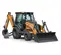 Orange and gray CASE 60-90 HP Backhoe Loader, 14 ft. profondeur de creusement, Extendahoe