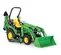 Green, black and yellow JOHN DEERE 20-29 HP Backhoe Loader, 8 ft. profondeur de creusement