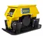 Yellow and black Vibratory Plate Compactor Attachment for Mini Excavator