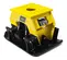 Compacteur à plaque vibratoire pour pelle rétrocaveuse Epiroc jaune et noir