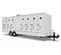 White Satellite 8-Station Restroom Trailer with up to 8 Sinks