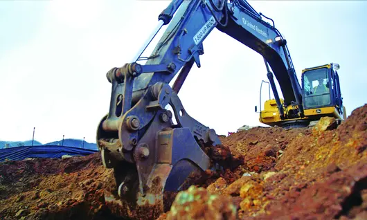 excavator digging