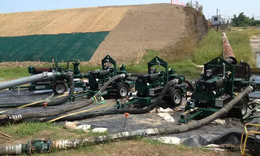 Pumps at a jobsite