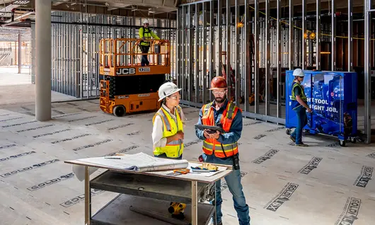 Telematics used at a construction site