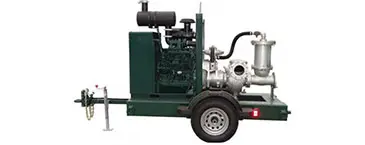 Pompe à vide assistée, 6 po, acier inoxydable, moteur diesel