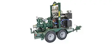 Pompe à vide, 10,2 cm par 7,6 cm, alimentée au diesel