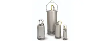 pompes cylindriques argentées