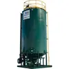 Image de réservoir inférieur vertical conique vert sur fond blanc
