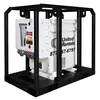 Transformateur élévateur ou abaisseur de 45 kVA blanc et noir