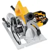 Scie circulaire DEWALT jaune, grise et noire, 18,4 cm, électrique