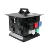 Panneau de dévidoir de câble à caisson quad de 100 A LEX noir, rouge, blanc, bleu et céladon 