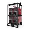 Soudeuse LINCOLN noire et rouge, 350 A, 4 emplacements, plusieurs opérateurs