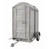 Toilettes portatives doubles Polyjo grises, sur remorque