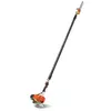 Scie à long manche motorisée STIHL orange, noire et blanche, 2,1 à 3,5 m de portée, essence