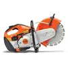Ébouteuse à béton Stihl orange et blanche de 30 cm