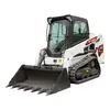Chargeuse à chenilles compacte BOBCAT blanche et noire