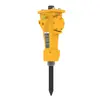 Mini-casseur hydraulique pour chargeuse à direction à glissement EPIROC jaune et noir