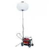 Red, gray and black MULTIQUIP Balloon Light Stand with Cart, 1,000-1,600W