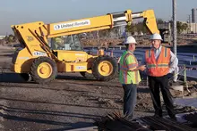 Travailleurs sur un chantier