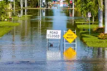 Emergency flooded road