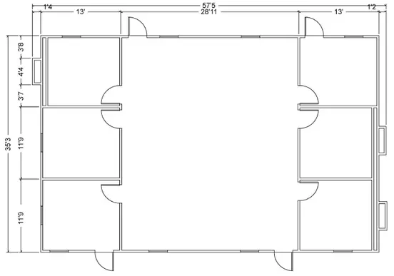 Plan de bâtiment FAST triplex