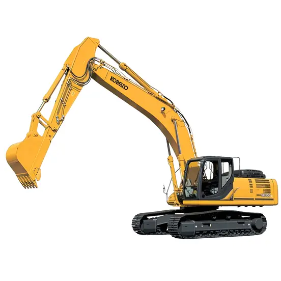 Excavatrice KOBELCO orange et grise 32,2 à 38,1 t