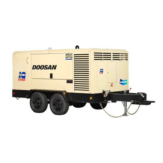 Compresseur à air remorquable Doosan beige,