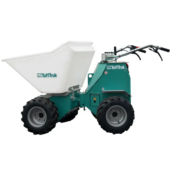 Chariot MULIQUIP vert et blanc, 0,283 m³ à 0,396 m³, électrique