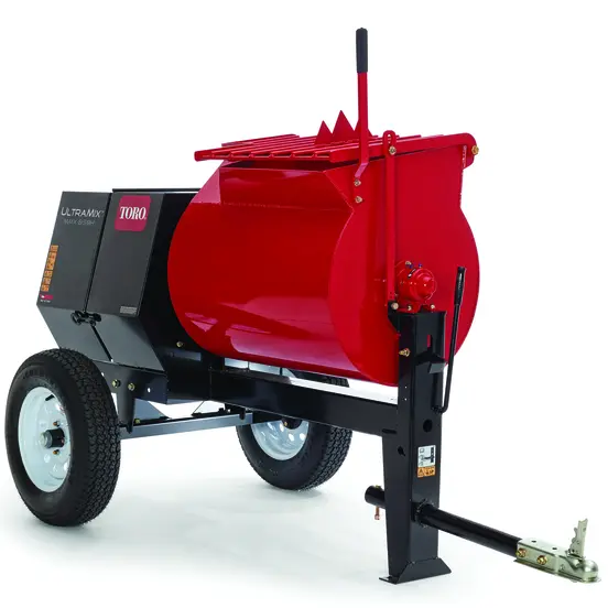 Malaxeur de mortier TORO rouge et noir, 0,23 m³, essence