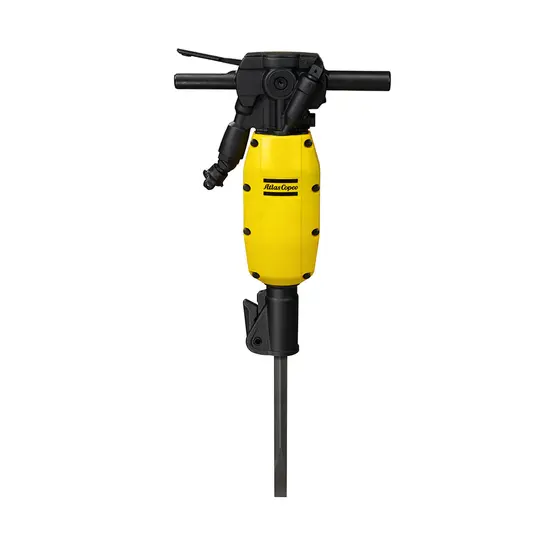 Brise-asphalte pneumatique ATLASCOPCO jaune et noir, classe 16 kg