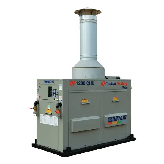 Radiateur hydronique DryAir gris, 1 200 000 BTU, bicarburant propane/gaz naturel