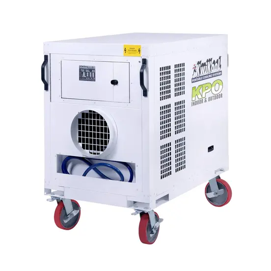 Climatiseur portatif avec chauffage blanc KWIKOOL, 5 tonnes de chaleur, 60 000 BTU, 480 V, électrique