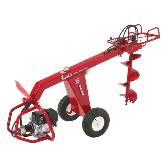 Tarière une personne LITTLE BVR rouge, 11 ch, 182,9 cm de profondeur, hydraulique