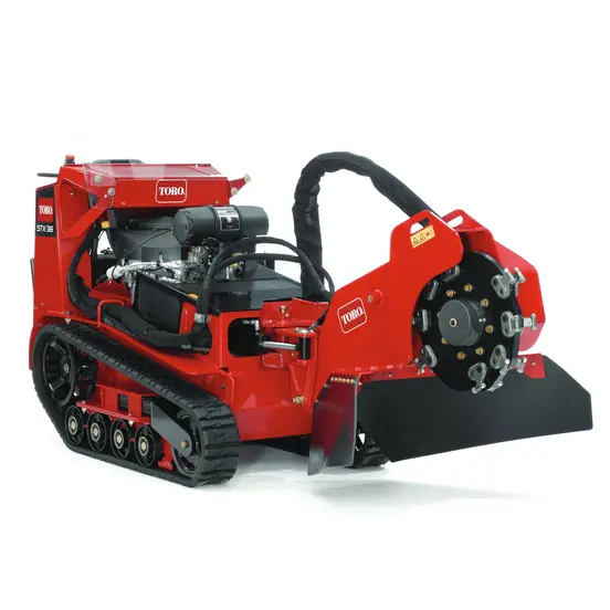 Broyeur de souches TORO rouge et noir, 35 ch, hydraulique