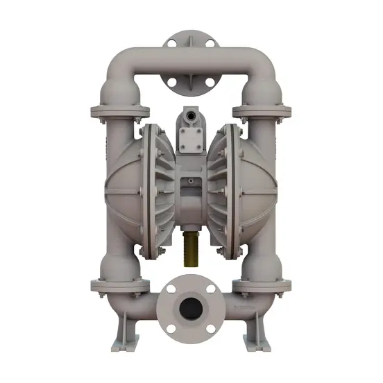 Pompe pneumatique à double membrane VERSAMATIC grise, 5,1 cm, acier inoxydable